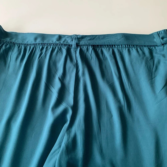 Old Navy High Waist Wide Leg Fabric Belt Tie Soft Teal Ocean Storm Pants Size 4X - Picture 7 of 8